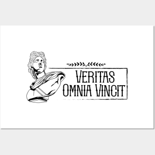 Latin saying - Veritas Omnia Vincit Posters and Art